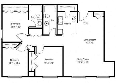 3 Bedroom Floor Plan